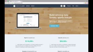 Lineup Optimizer for FanDuel and DraftKings  Daily Fantasy Nerd [upl. by Nisa]