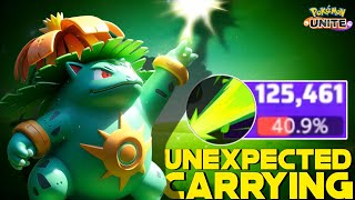 VENUSAUR CARRIED A UNEXPECTED MATCH WITH BEST ONE SHOT BUILD 😲  POKEMON UNITE [upl. by Eohce188]