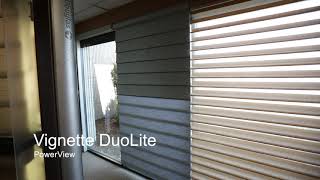 Hunter Douglas Vignette with DuoLite Operating System and motorized PowerView at Carolina Blinds [upl. by Gonzales508]