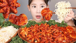 맵다매워🔥 매운 쭈꾸미와 관자 천사채샐러드 먹방 Spicy Webfoot ctopus amp Spicy Scallop amp Kelp Noodle mukbang korean food [upl. by Nyladam]