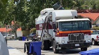 Burrtec Services 1532 finishing up the Yard Waste Route [upl. by Donela548]