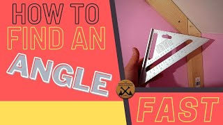 How To  Find An Angle FAST  Woodworking  DIY  Speed Square [upl. by Aynnek]