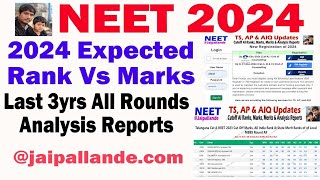 NEET 2024 Expected Rank Vs Marks  Predict Your NEET Rank  NEET2024  JaipalLande [upl. by Jonell116]