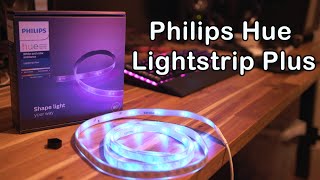 Philips Hue Lightstrip Plus Unboxing Install amp Review [upl. by Tterag]