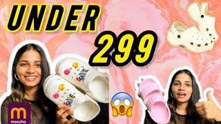 BEST MEESHO SlidersFlipflopCrocs Everything under 299 [upl. by Salocin]