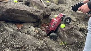 RC Rock Crawler Showing Winching Skills at Comp [upl. by Ahsertal]