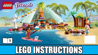 LEGO Instructions  Friends  41700  Beach Glamping Book 1 [upl. by Moshell]