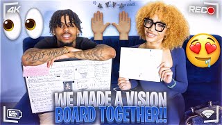 WE MADE A VISION BOARD TOGETHER👀😍 [upl. by Goggin45]