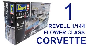 Revell 1144 Flower Class Corvette full build with Pontos detail set Part 1 [upl. by Eelarac]