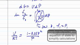 Determine Fugacity from EOS Review [upl. by Nowaj]