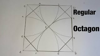 How To Construct A Regular Octagon Inscribed in A Given Square or Using A Given Square [upl. by Niveb358]