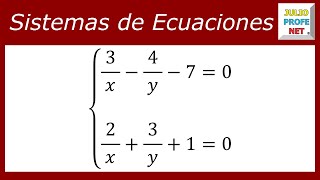 SISTEMA DE ECUACIONES 2×2 USANDO CAMBIO DE VARIABLE  Ejercicio 1 [upl. by Orlene]