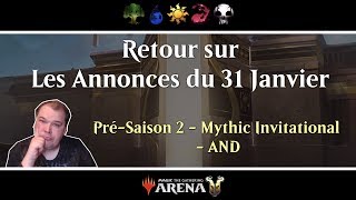 Magic Arena Retour sur les Annonces du 31 Janvier [upl. by Wahs269]