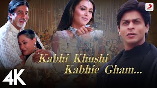 Kabhi Khushi Kabhie Gham  Title Track  Shah Rukh Khan  Lata Mangeshkar  4K Video [upl. by Nolubez]