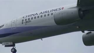 中華航空 China Airlines 7378Q8B18651 CI187 釜山PUS→桃園TPE landing [upl. by Jereme672]