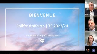 Chiffre d’affaires du 3ème trimestre 202324 [upl. by Nissie37]