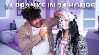 24 Pranks In 24 Hours Challenge  Must Watch😂 Funniest Video [upl. by Dorothee]