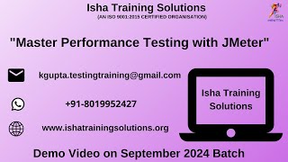 quotMaster Performance Testing with JMeterquot Demo WhatsApp us on 918019952427 to enroll [upl. by Llered]