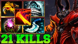 21 Kills Doom Dota 2  Doom Dota 2 Carry Offlane Pro Gameplay Guide Build 735 [upl. by Pump879]