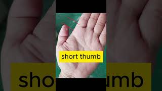 What is short thumb mean Palmistry PalmReading [upl. by Aillemac]