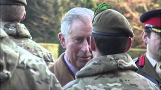 The Prince of Wales presents medals to the Mercian Regiment at Sandringham [upl. by Aroled800]