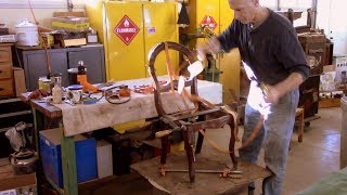 Carving and Coloring an Antique Victorian Chair  Thomas Johnson Antique Furniture Restoration [upl. by Malloy]