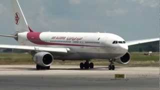 Air Algérie A330 take off 36L at Lyon St Exupéry LYSLFLL [upl. by Younglove]