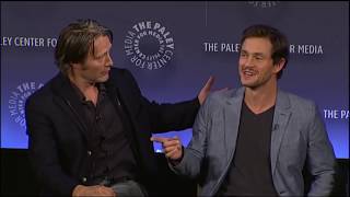 2 Horses  Mads Mikkelsen and Hugh Dancy on PaleyFest 2014 Madancy Moment [upl. by Aisirtap]