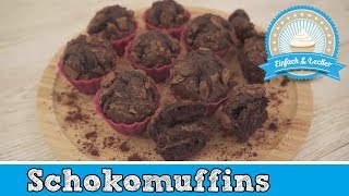 Schokomuffins Rezept zum schnell selber backen 🍫 [upl. by Aneej296]