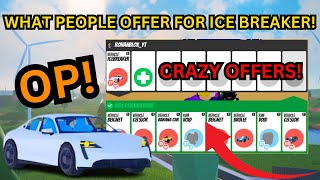 What People Offer For Ice Breaker in Jailbreak Roblox rohanblox roblox jailbreak trading [upl. by Louanne82]