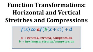 Function Transformations Horizontal and Vertical Stretches and Compressions [upl. by Bremser]