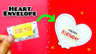 DIY Heart Envelope Card💝 [upl. by Samled]