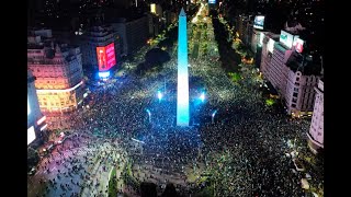 EN VIVO  ARGENTINA CAMPEÓN Y EL OBELISCO ESTALLA DE GENTE [upl. by Yrtsed839]