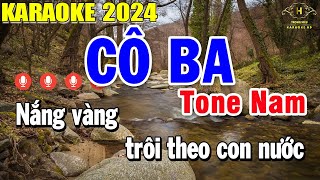 Cô Ba Karaoke Tone Nam  Bbm  Nhạc Sống  Trọng Hiếu [upl. by Ardnued]