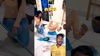 New driving artist Shikha Sharma short trending drawing painting funny [upl. by Neemsaj]