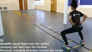 Fencing Training Agility Drills Ladder Hurdles Cones Exercises [upl. by Cohligan]