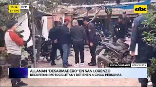 Víctimas recuperan sus motos robadas allanamiento en desarmadero deja 5 detenidos [upl. by Jones]