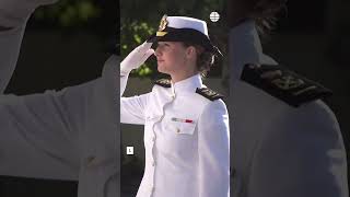 La princesa Leonor ingresa en la Escuela Naval Militar de Marín Pontevedra [upl. by Nauwaj]