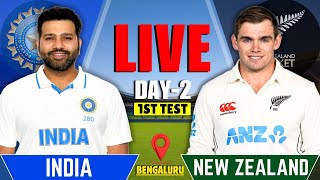 India vs New Zealand 1st Test Day 2  IND vs NZ Live Match  Live Cricket Match Today  Session 2 [upl. by Anaehr277]