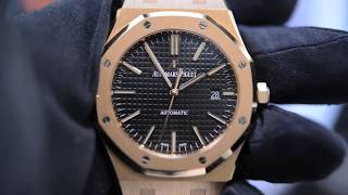 Audemars Piguet Royal Oak 15400OROO1220OR01 18K ROSE GOLD Luxury Watch Review  Chronostore [upl. by Sirotek]