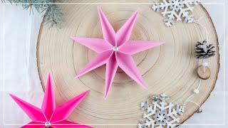 DIY Sterne aus Papier basteln ⭐️  einfache Weihnachtsdeko Idee [upl. by Elorac987]