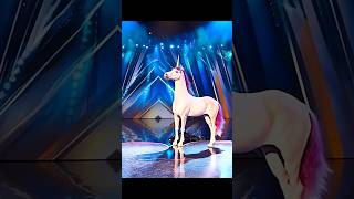 Man transforms into a Unicorn on AGTAmericas got talent gottalent magic ai [upl. by Seafowl]