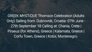 Whats new for 2018 with Thomson cruises  Tui Cruises [upl. by Giff]