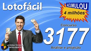 ANÁLISE E PROJEÇÃO PARA O CONCURSO 3177 DA LOTOFÁCIL [upl. by Airretal]