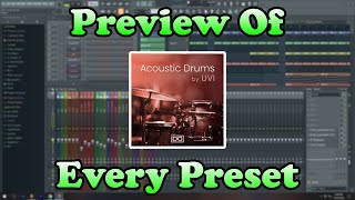 Acoustic Drums by UVI Flex Plugin  Preview Of Every Preset  Listen Before You Buy Fl Studio [upl. by Henka]