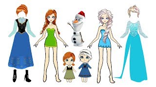 ELSA AND ANNA PAPER DOLLS QUIET BOOK HANDMADE FROZEN 1  PINKY CHANNEL [upl. by Cochran65]