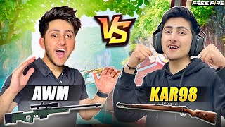 AWM VS KAR98K 😡आजा 1 vs 1 में🔥 Garena Free Fire [upl. by Cerell]