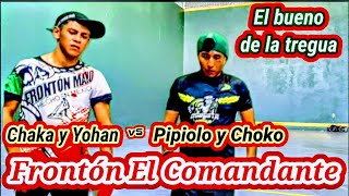 Chaka y Yohan vs Pipiolo y Choko Frontón El Comandante tercer partido [upl. by Lirva]