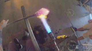 Making a Hand Blown Glass Lamp Shade [upl. by Ernestine135]