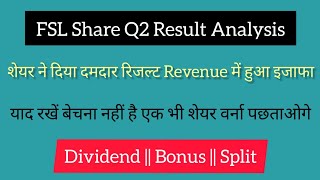 FSL Q2 Results 2022  FSL Results Today  FSL Results  FSL Share Latest News  FSL Share News [upl. by Harmonie]